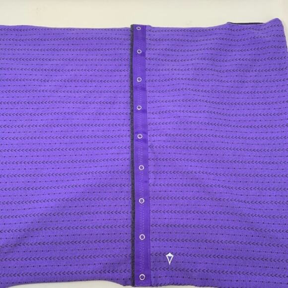 Lululemon Kids Ivivva Village Chill Scarf Size OS Purple Gray with Snaps - Picture 1 of 11